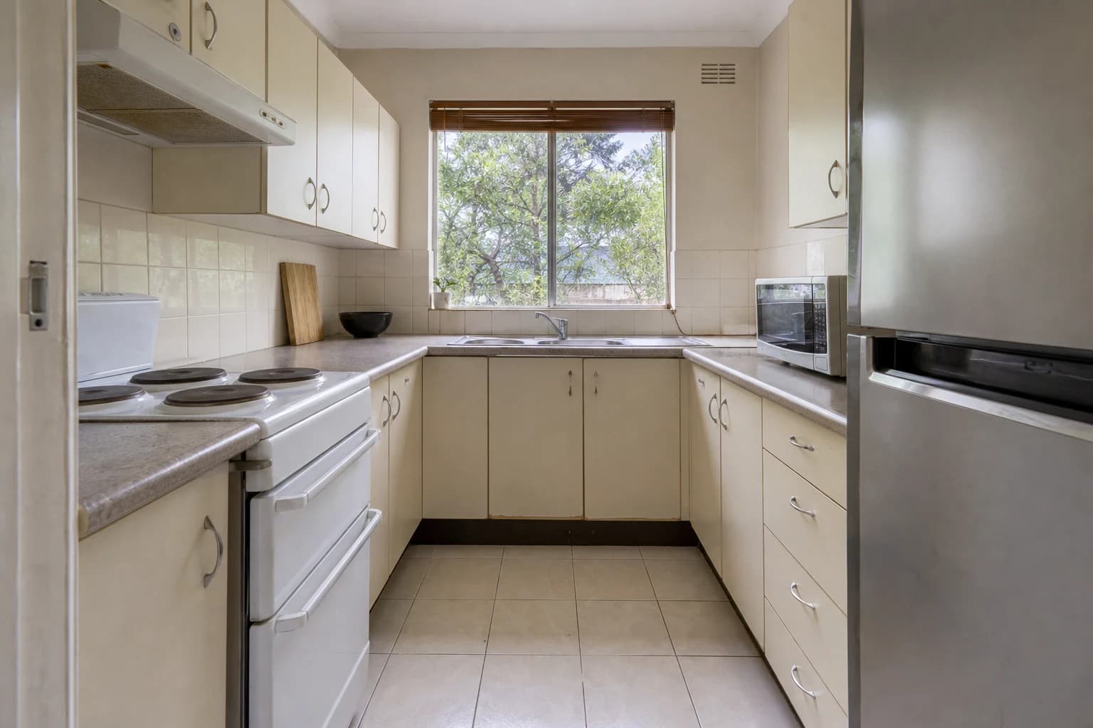 A brighter, softer kitchen · Before