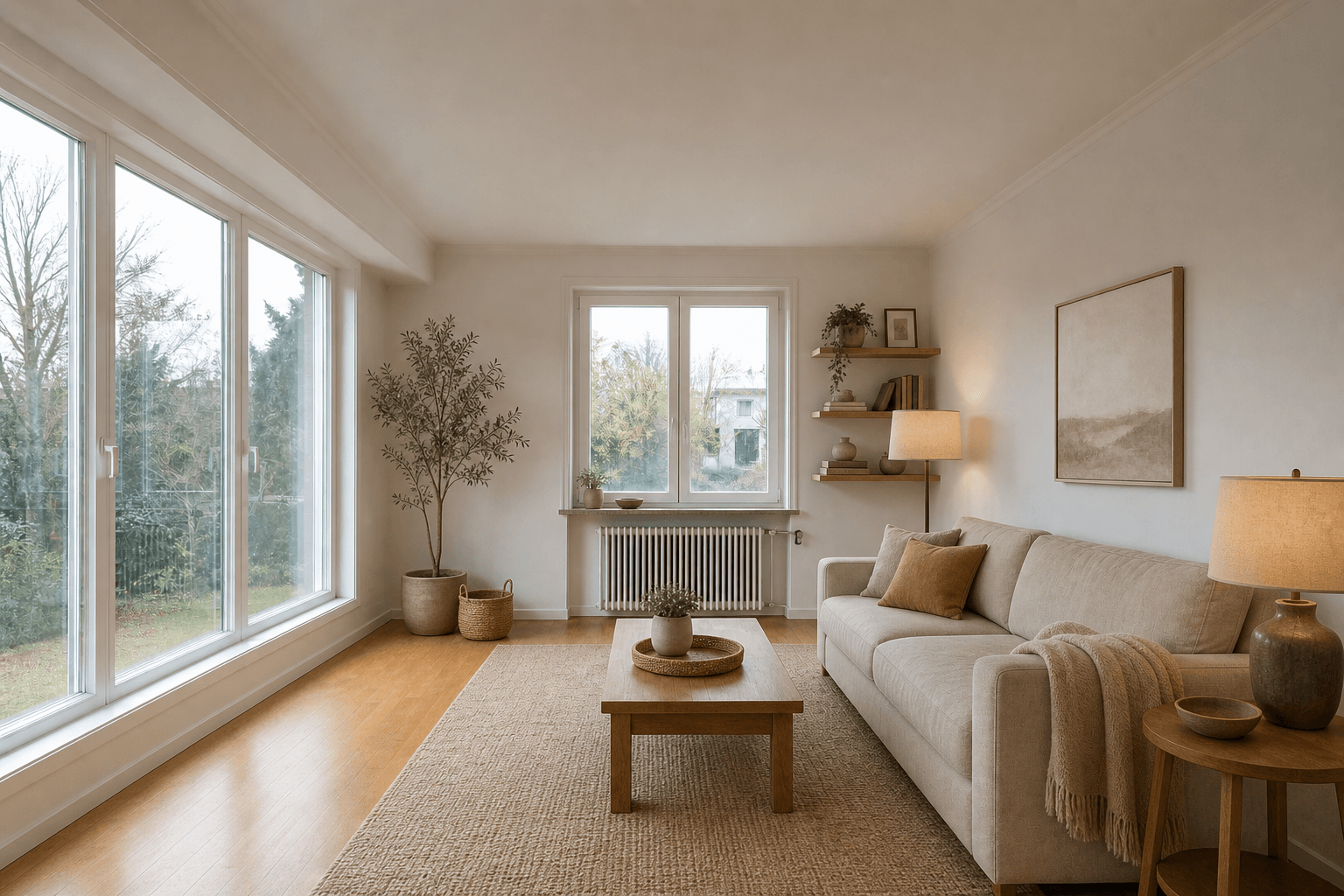 A warmer everyday living room · After